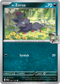 N's Zorua 097/159 - Common - Reverse Holo-Kantocards