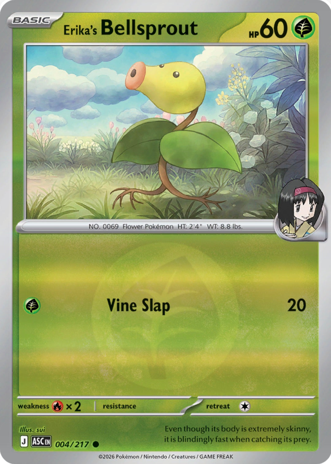 Erika's Bellsprout 004/217 - Common - Reverse Holo