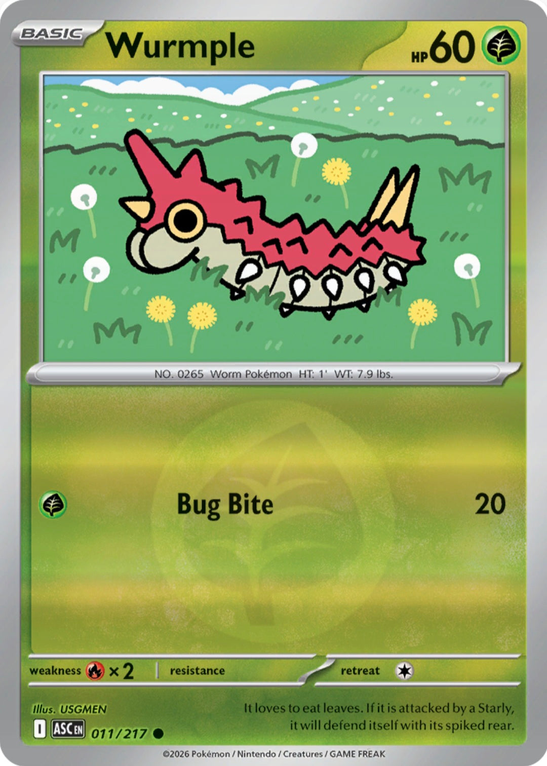 Wurmple 011/217 - Common - Reverse Holo