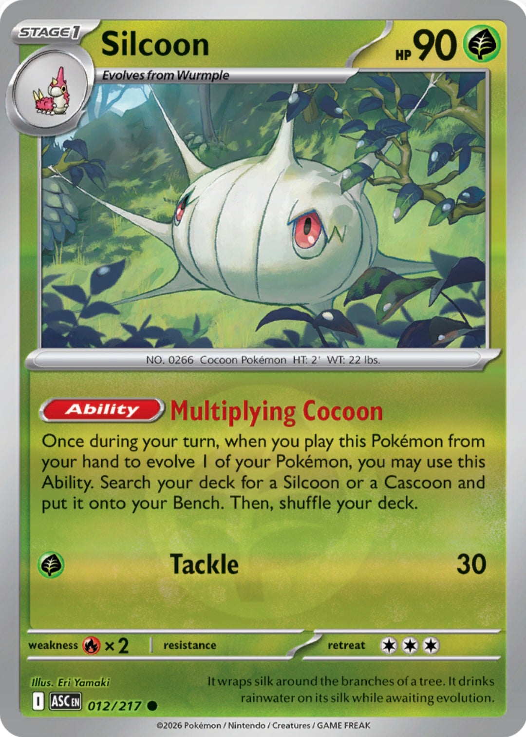 Silcoon 012/217 - Common - Reverse Holo