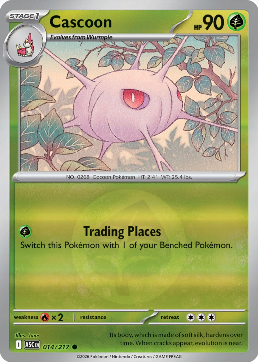 Cascoon 014/217 - Common - Reverse Holo