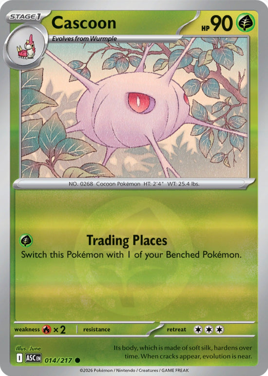Cascoon 014/217 - Common - Reverse Holo