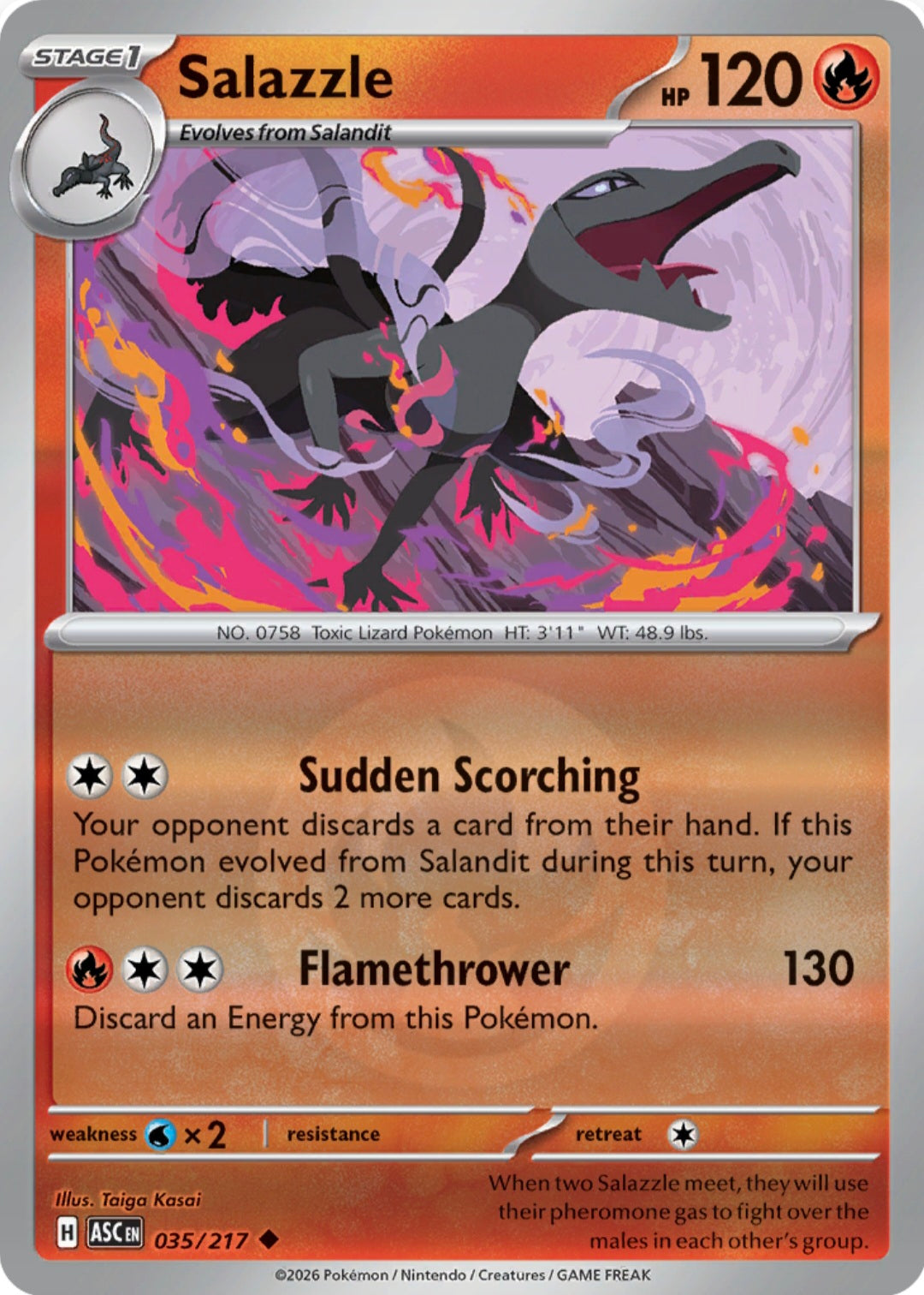 Salazzle 035/217 - Uncommon - Reverse Holo