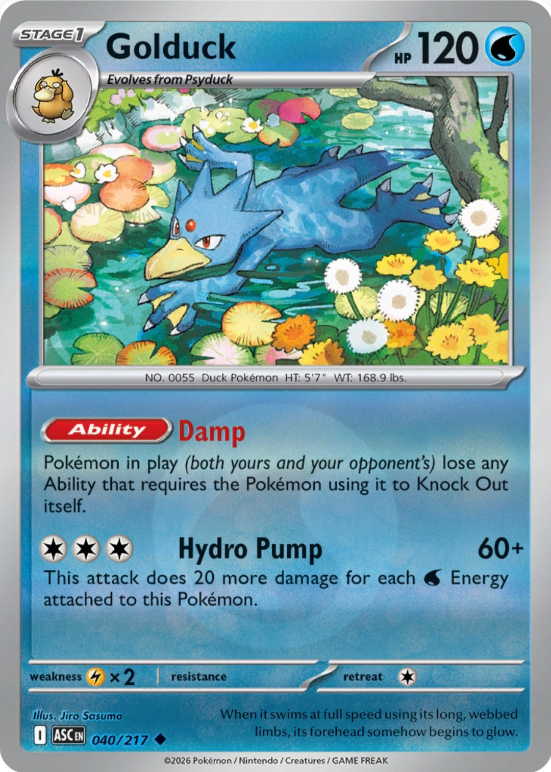 Golduck 040/217 - Uncommon - Reverse Holo
