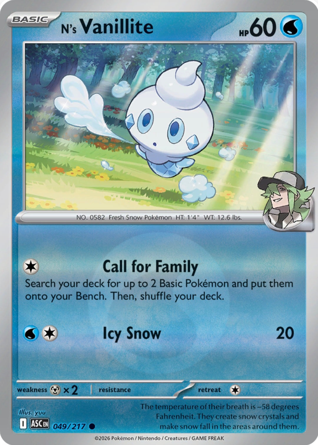 N's Vanillite 049/217 - Common - Reverse Holo