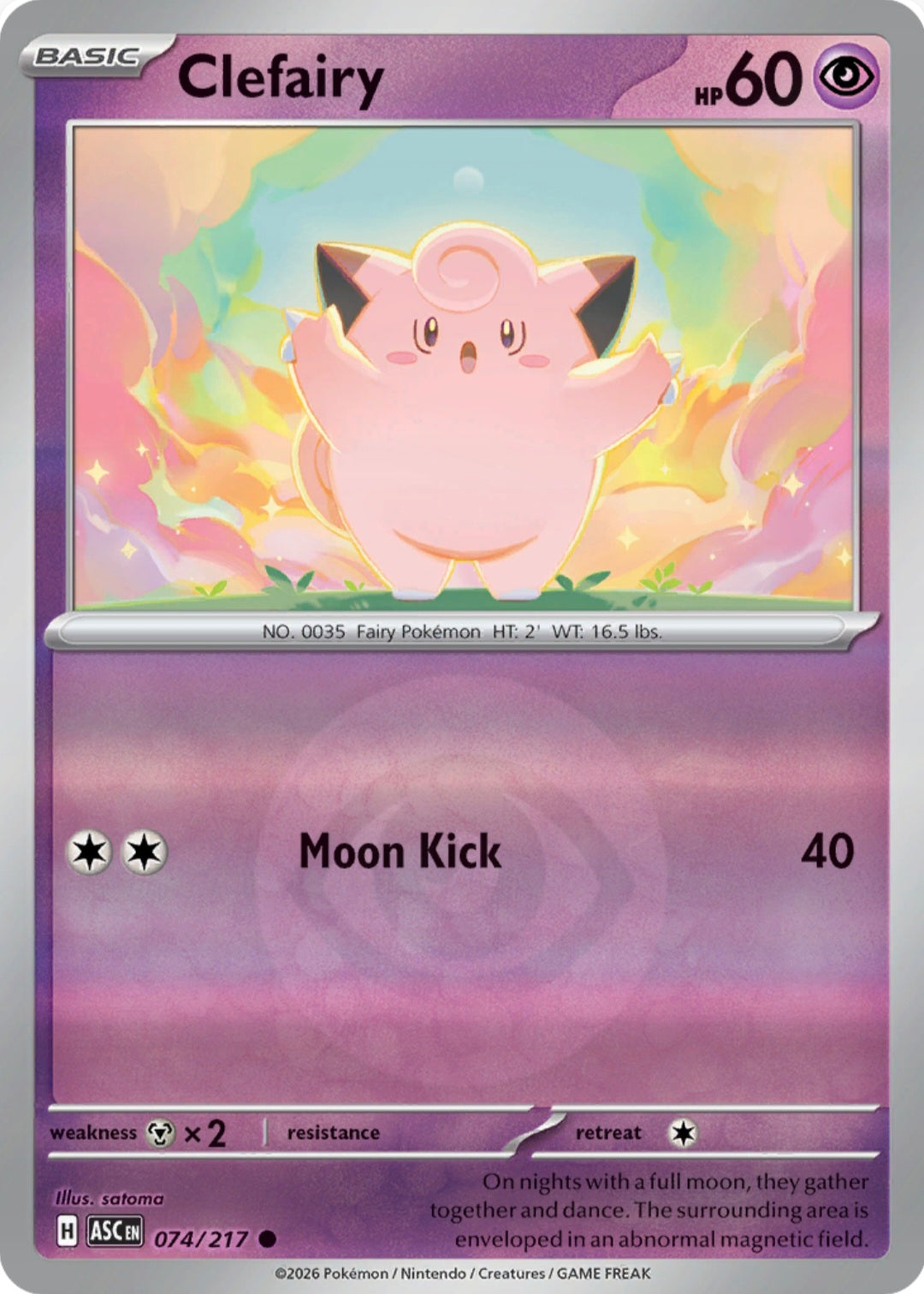 Clefairy 074/217 - Common - Reverse Holo