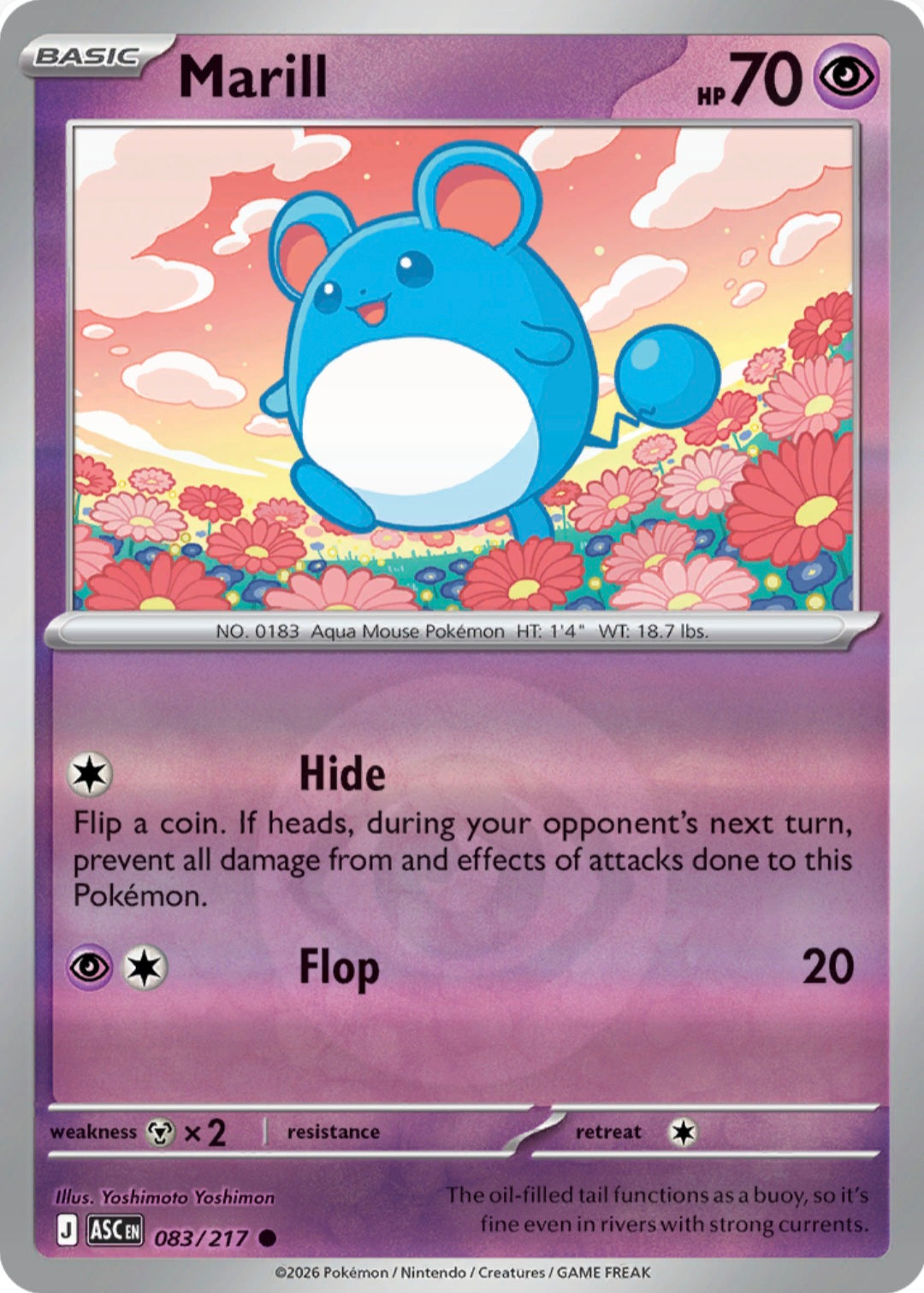 Marill 083/217 - Common - Reverse Holo