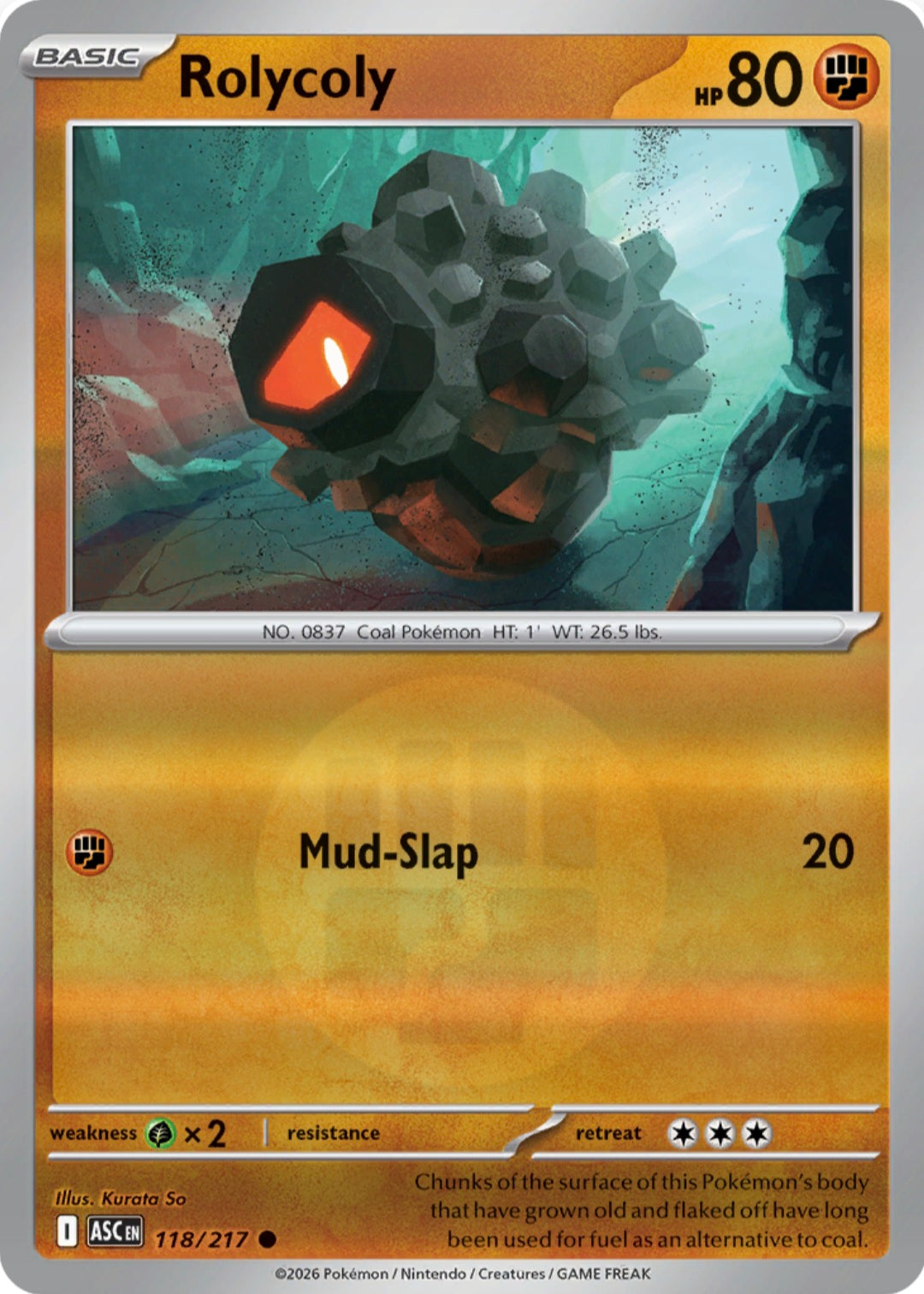 Rolycoly 118/217 - Common - Reverse Holo