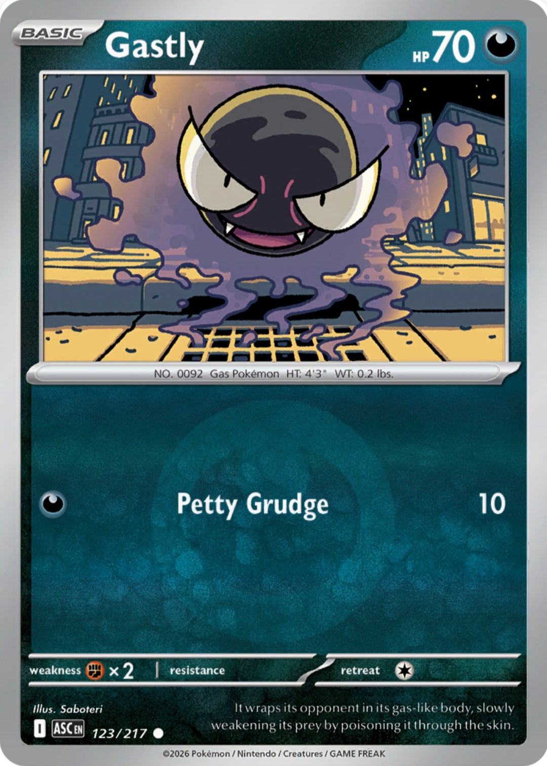 Gastly 123/217 - Common - Reverse Holo