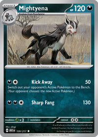 Mightyena 129/217 - Uncommon - Reverse Holo