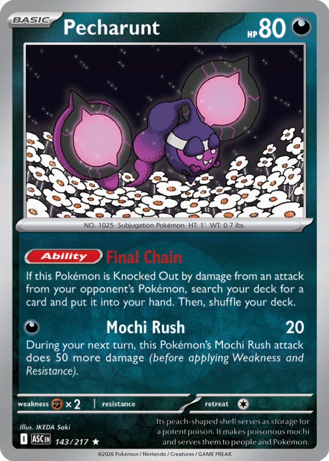 Pecharunt 143/217 - Rare - Reverse Holo