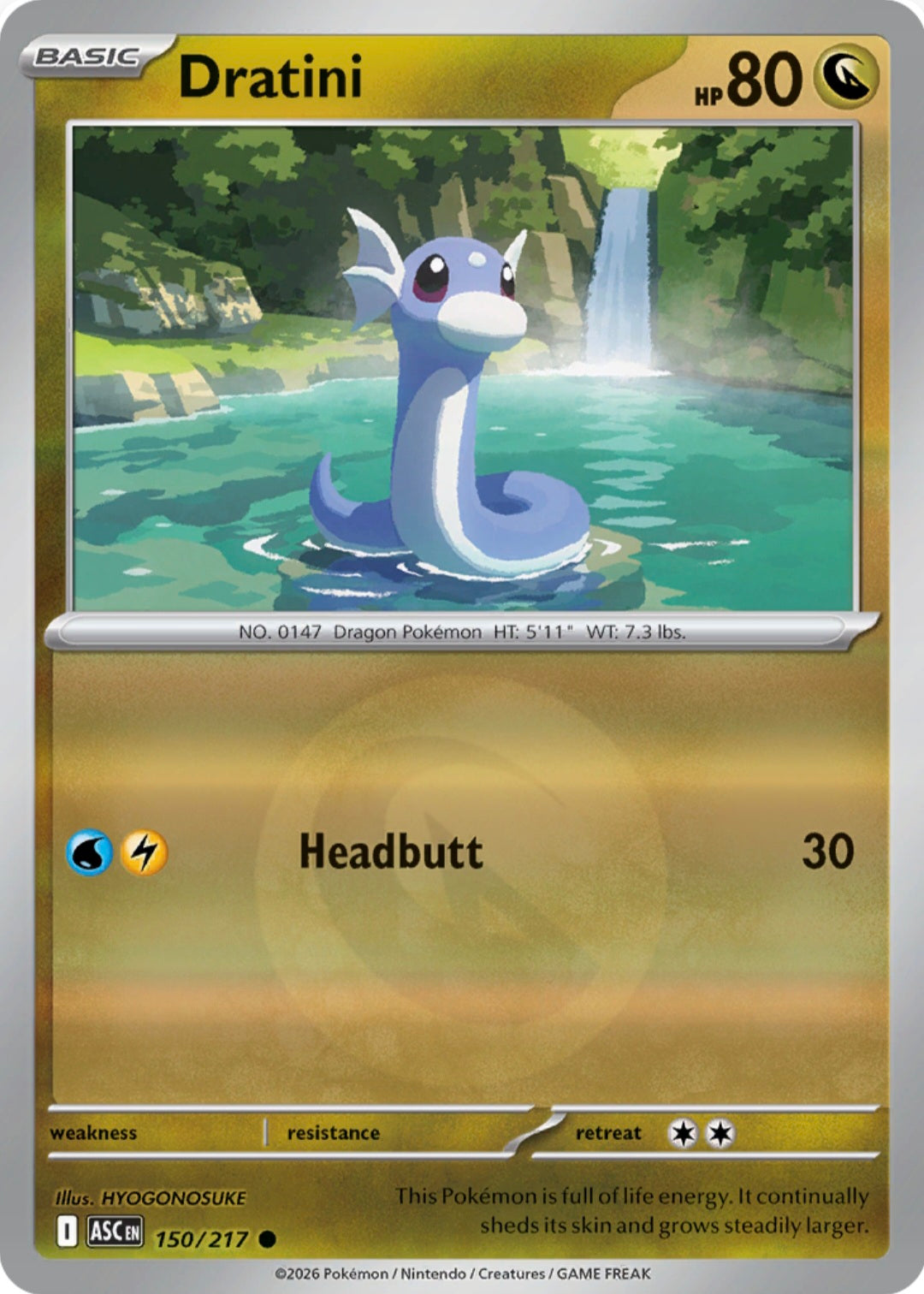 Dratini 150/217 - Common - Reverse Holo