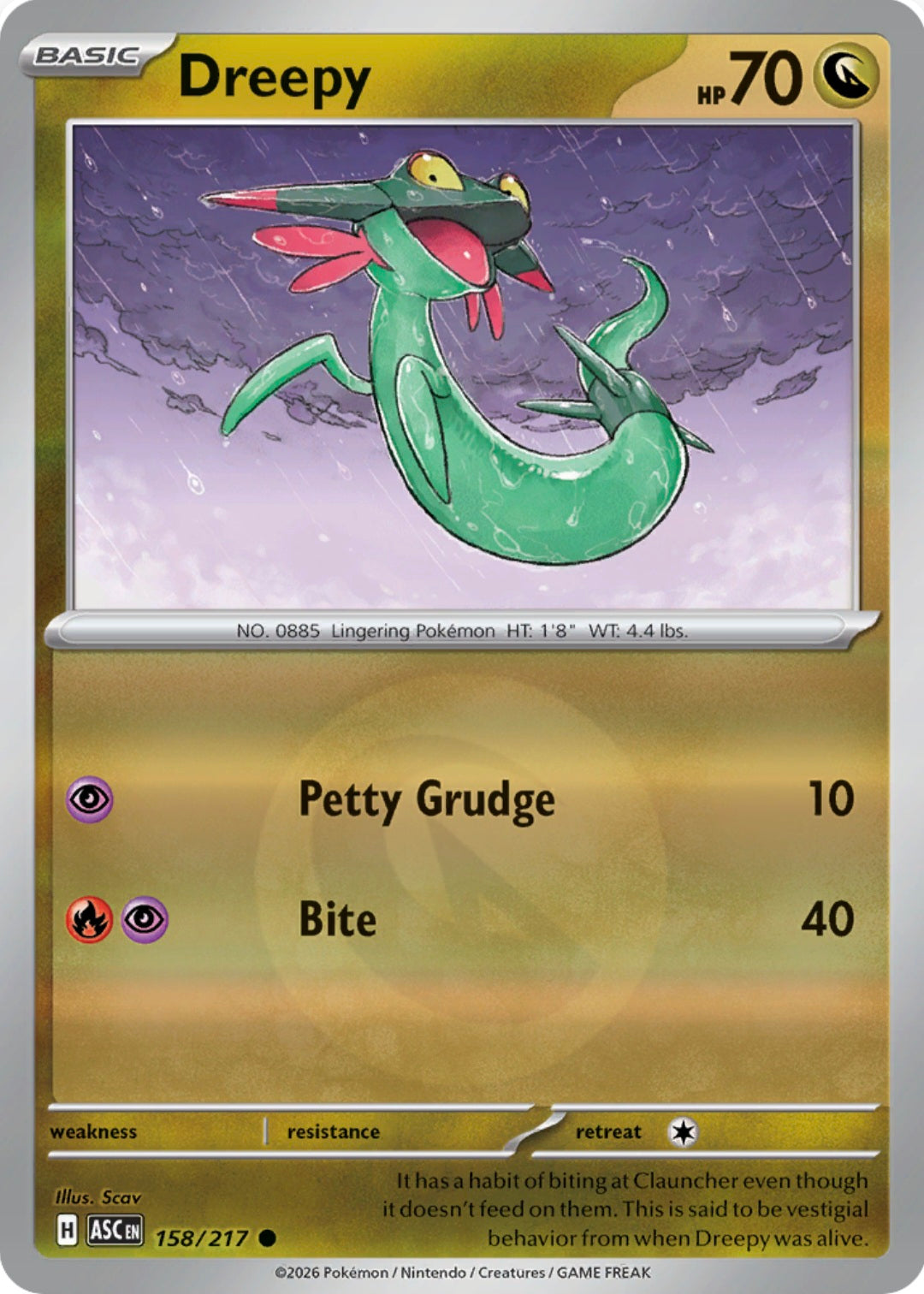 Dreepy 158/217 - Common - Reverse Holo