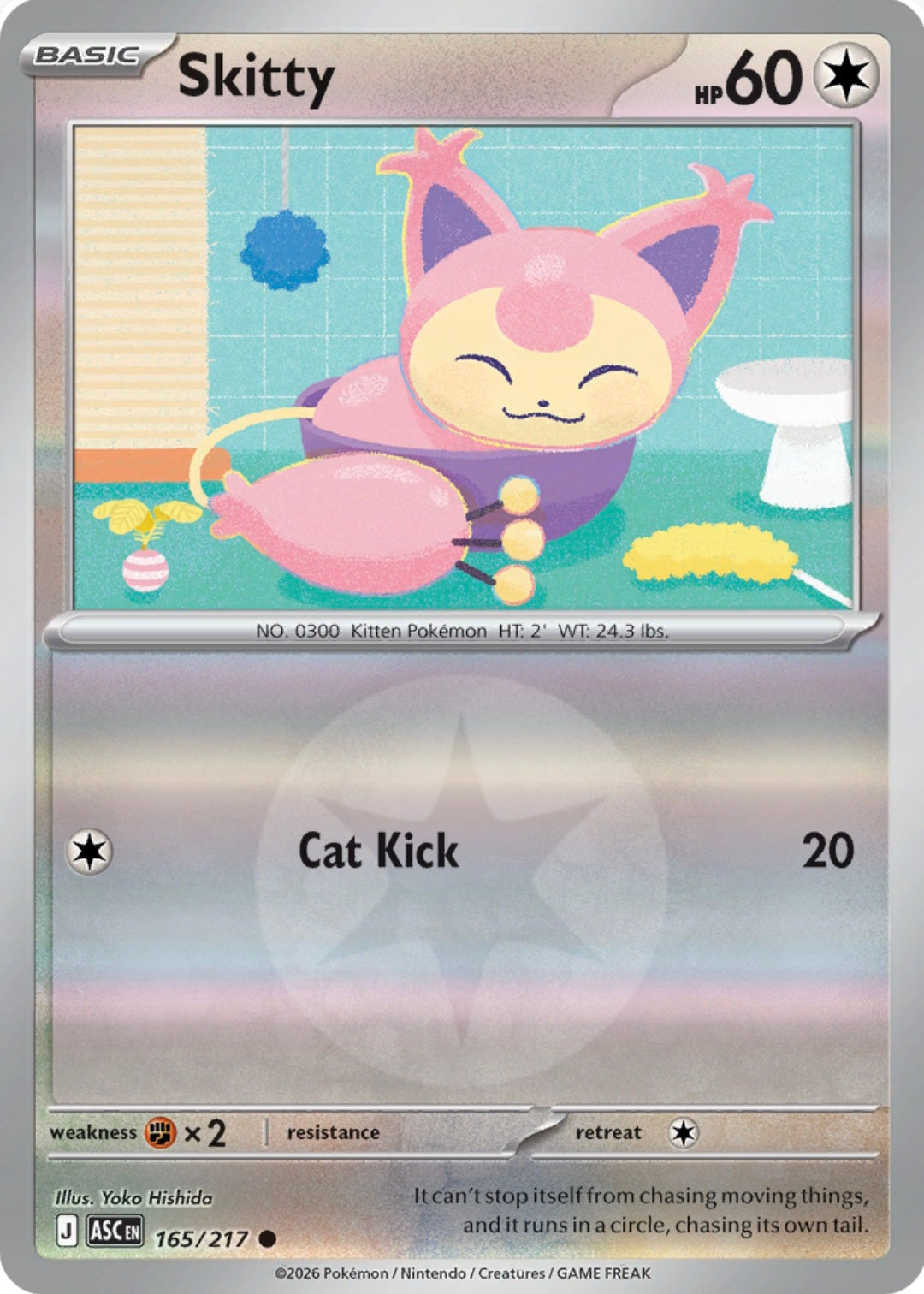 Skitty 165/217 - Common - Reverse Holo