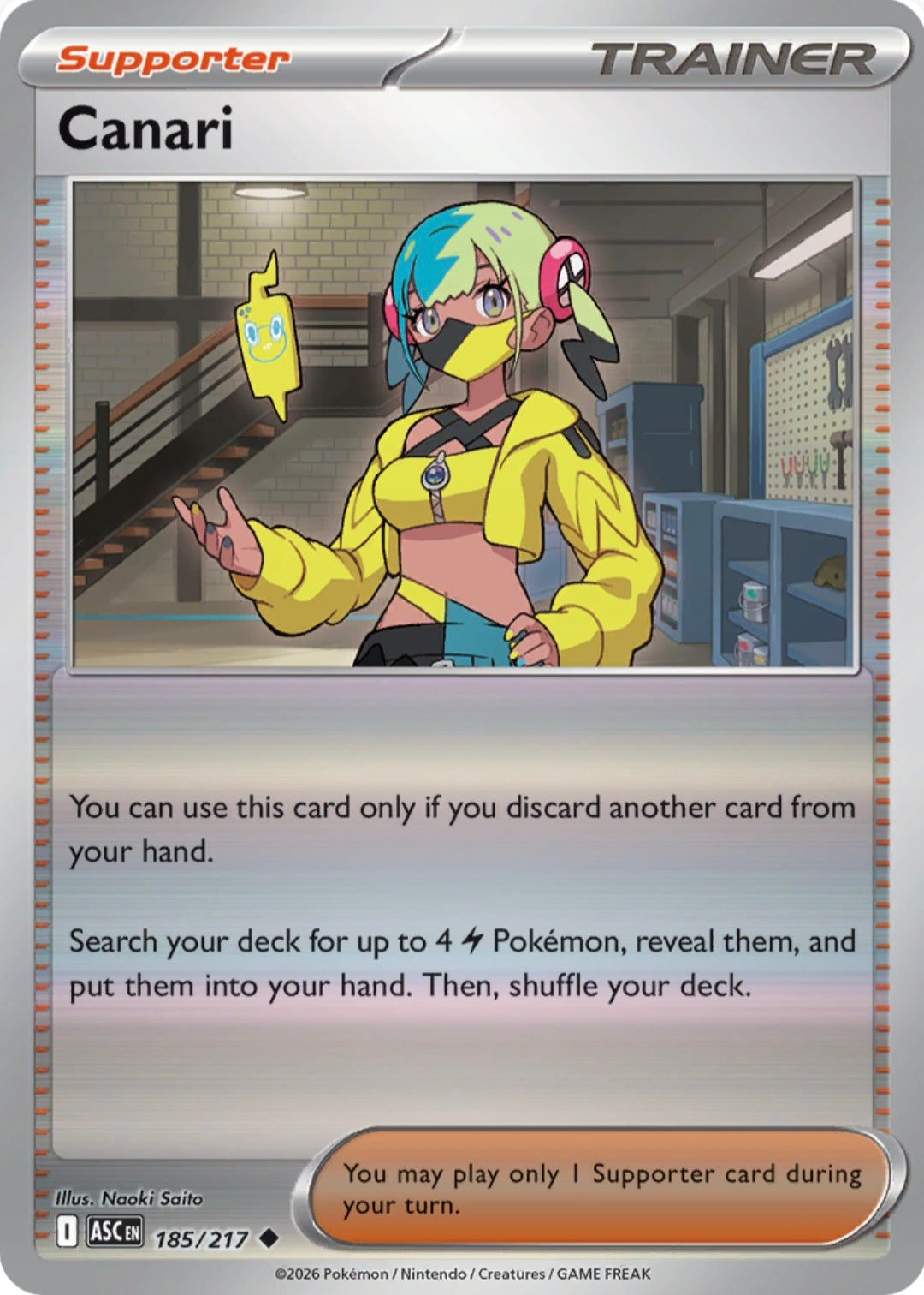 Canari 185/217 - Uncommon - Reverse Holo