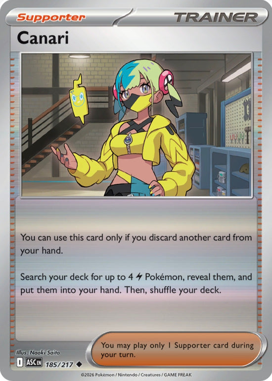 Canari 185/217 - Uncommon - Reverse Holo