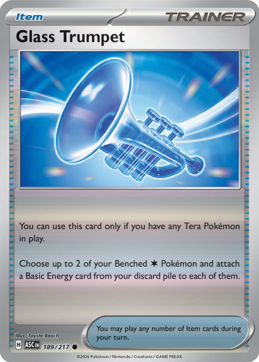 Glass Trumpet 189/217 - Common - Reverse Holo