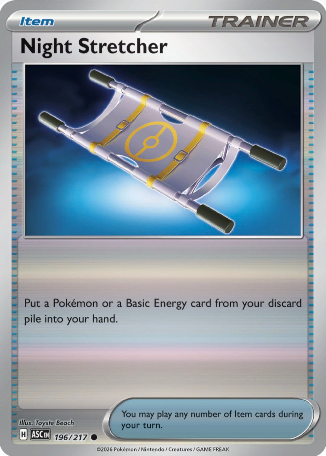 Night Stretcher 196/217 - Common - Reverse Holo