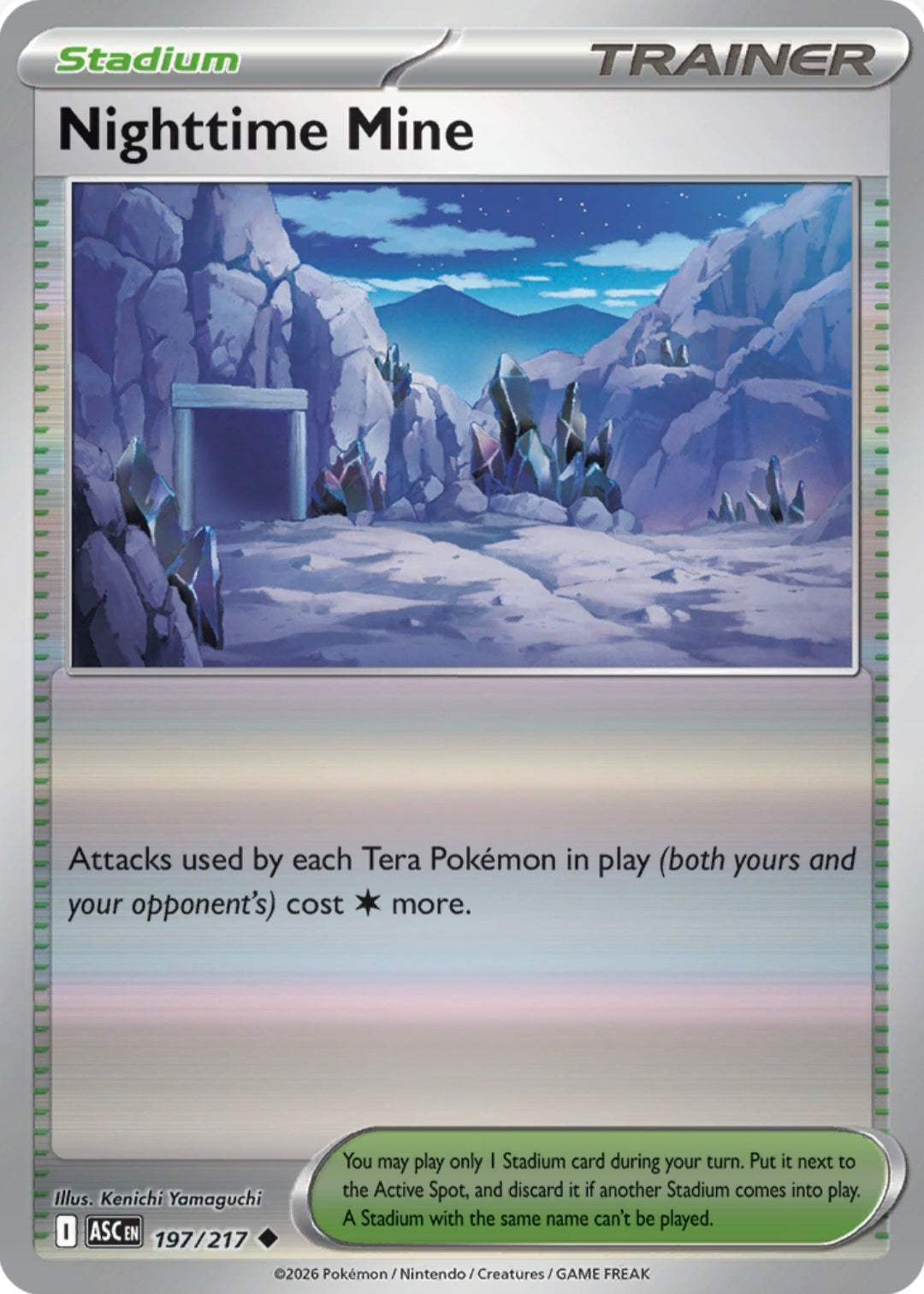 Nighttime Mine 197/217 - Uncommon - Reverse Holo