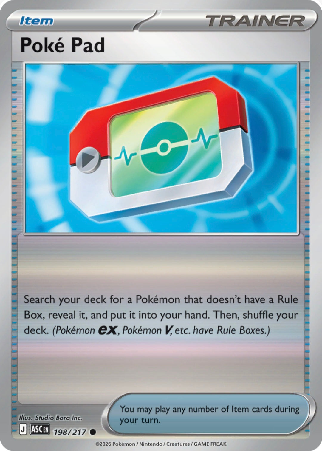 Poké Pad 198/217 - Common - Reverse Holo