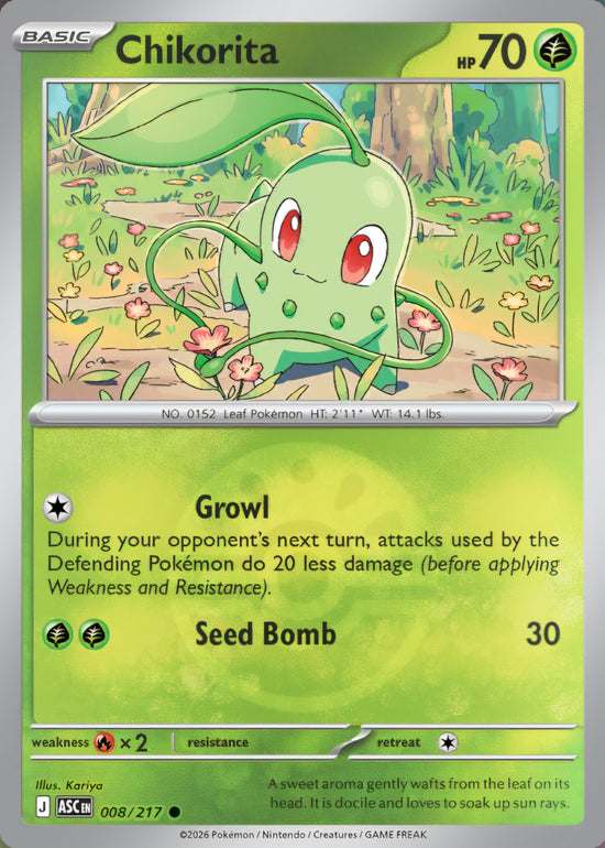 Chikorita 008/217 - Common - Friend Ball