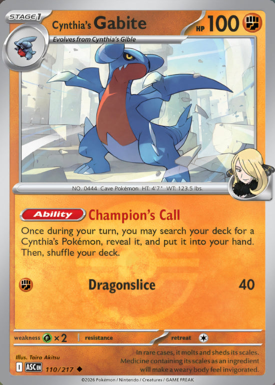 Cynthia's Gabite 110/217 - Uncommon - Poke Ball