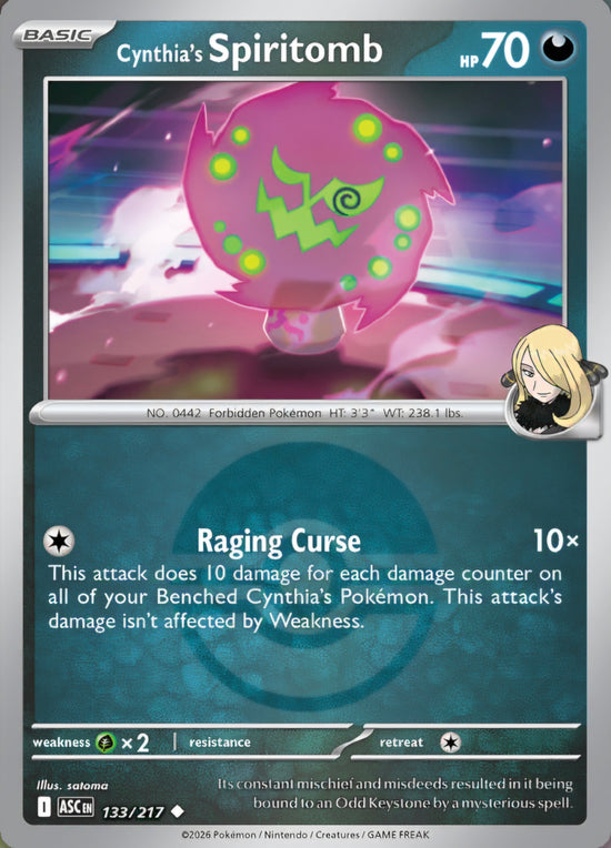 Cynthia's Spiritomb 133/217 - Uncommon - Poke Ball