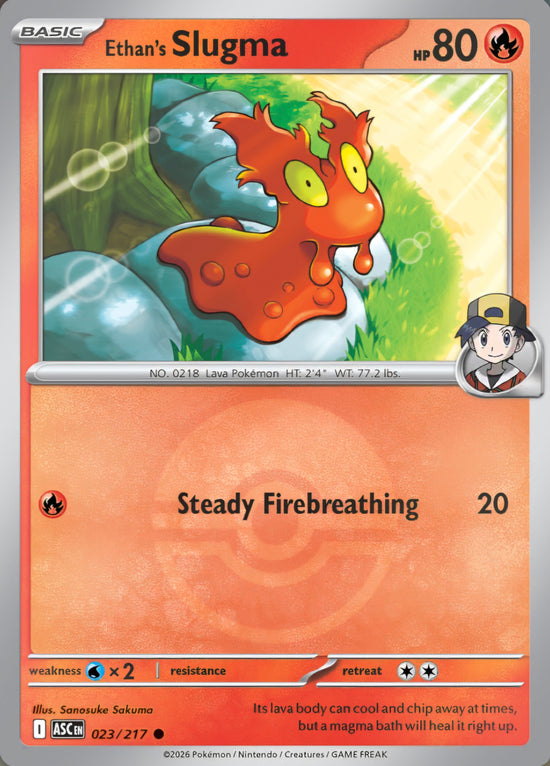 Ethan's Slugma 023/217 - Common - Poke Ball
