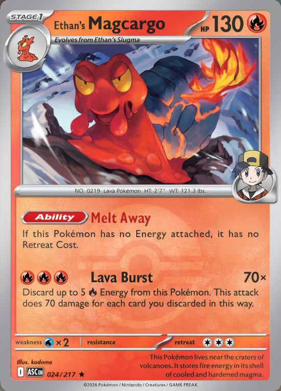 Ethan's Magcargo 024/217 - Rare - Poke Ball
