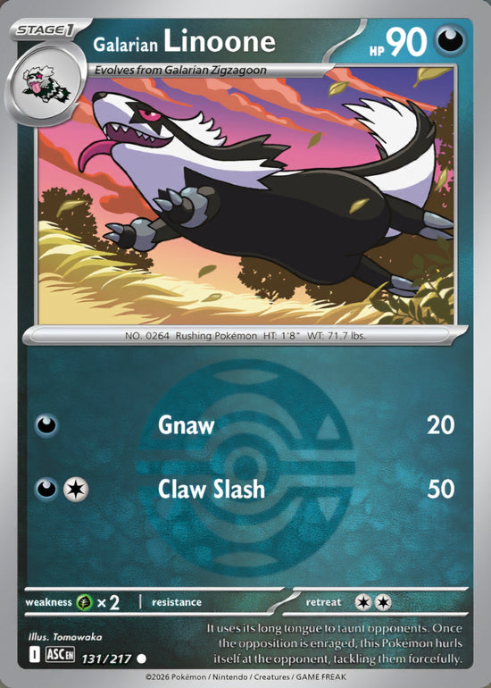 Galarian Linoone 131/217 - Common - Dusk Ball