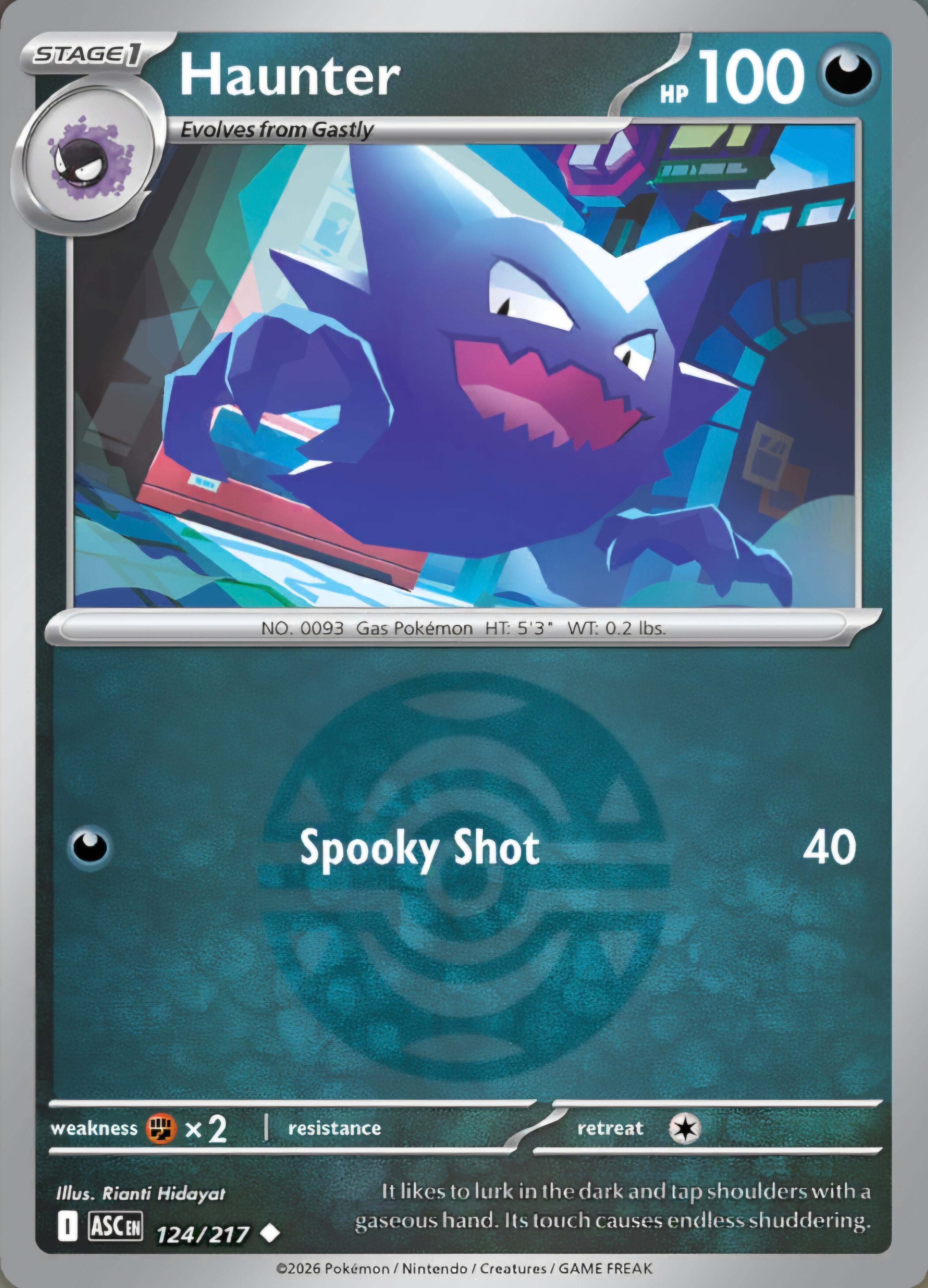 Haunter 124/217 - Uncommon - Dusk Ball