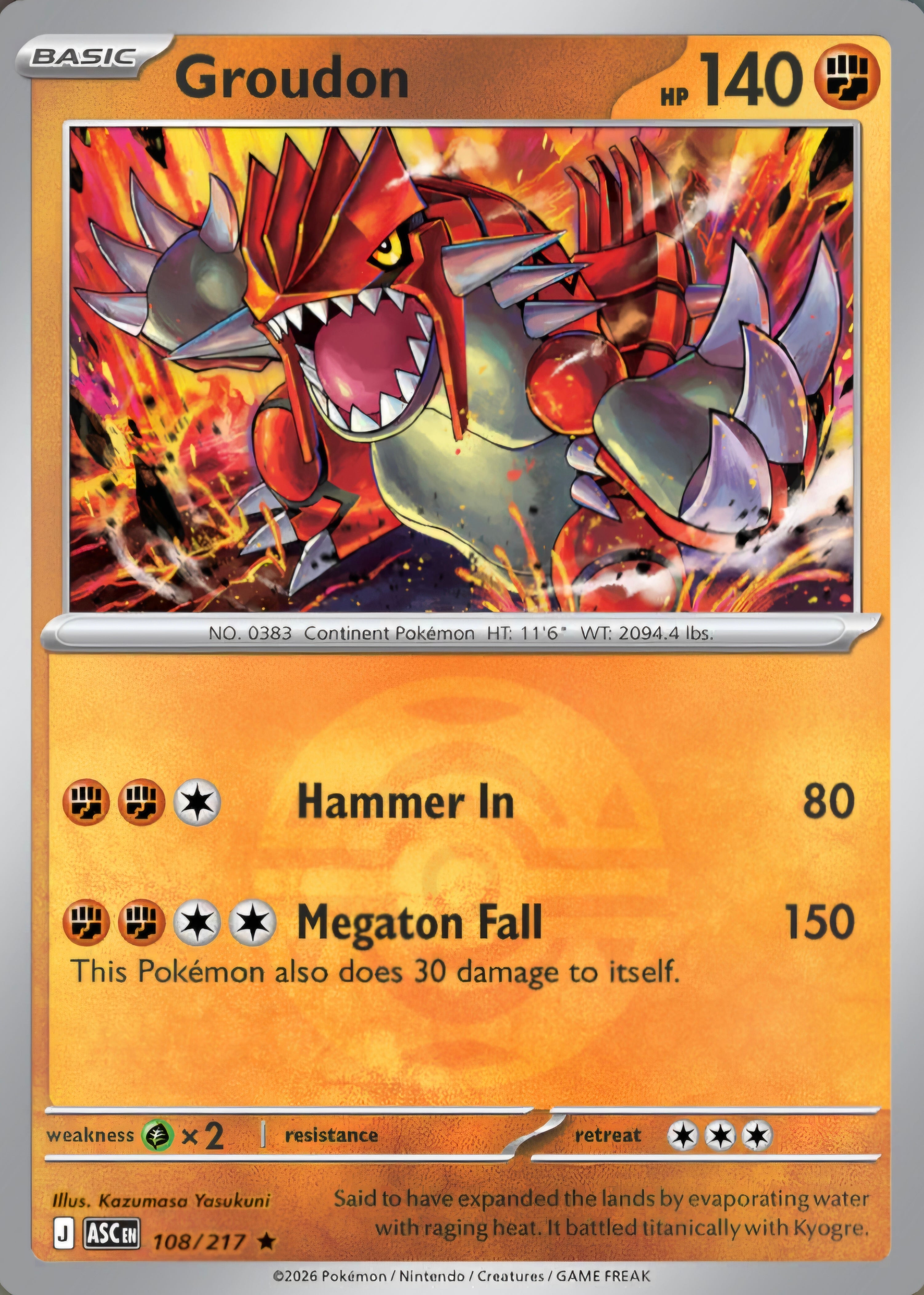 Groudon 108/217 - Rare - Dusk Ball