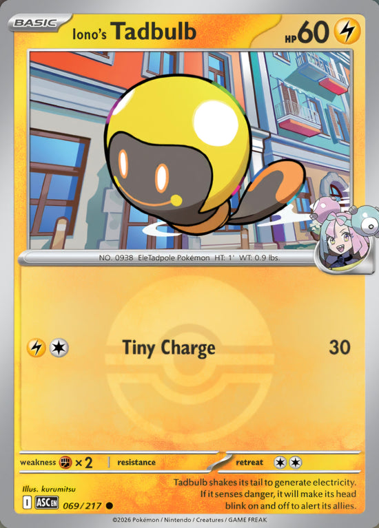 Iono's Tadbulb 069/217 - Common - Pokeball