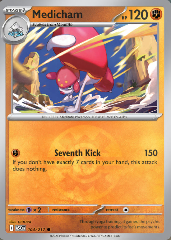Medicham 104/217 - Common - Quick Ball