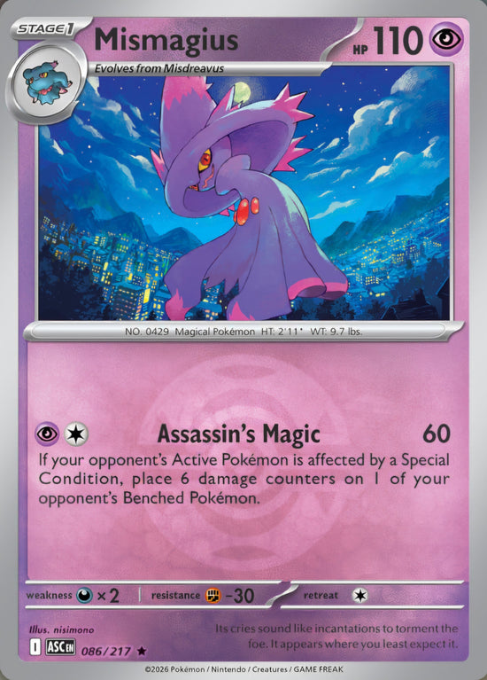 Mismagius 086/217 - Rare - Dusk Ball