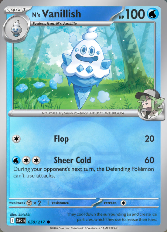 N's Vanillish 050/217 - Common - Poke Ball