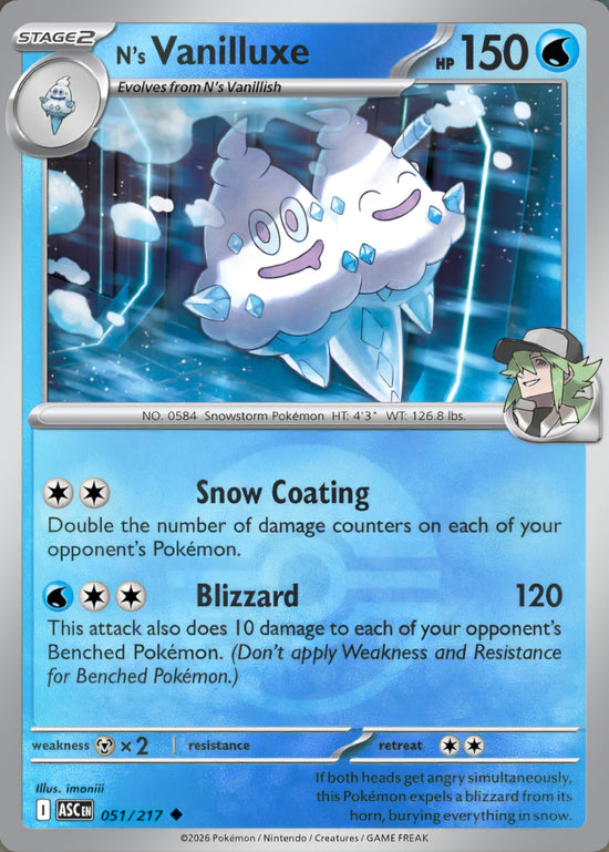 N's Vanilluxe 051/217 - Uncommon - Poke Ball