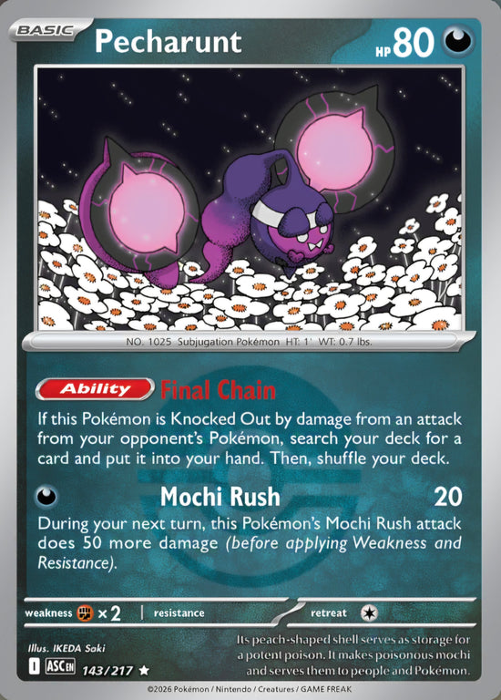 Pecharunt 143/217 - Rare - Poke Ball