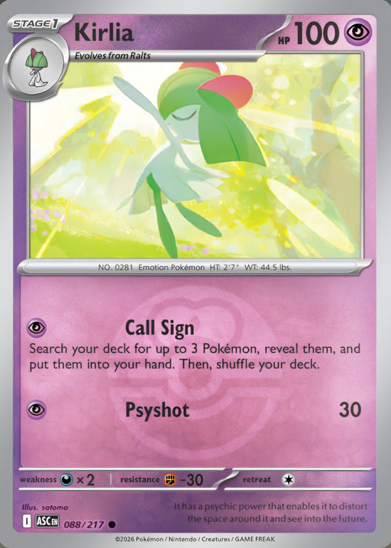Kirlia 088/217 - Common - Love Ball