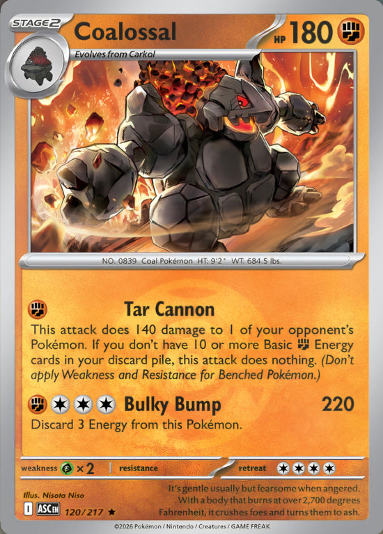 Coalossal 120/217 - Rare - Dusk Ball