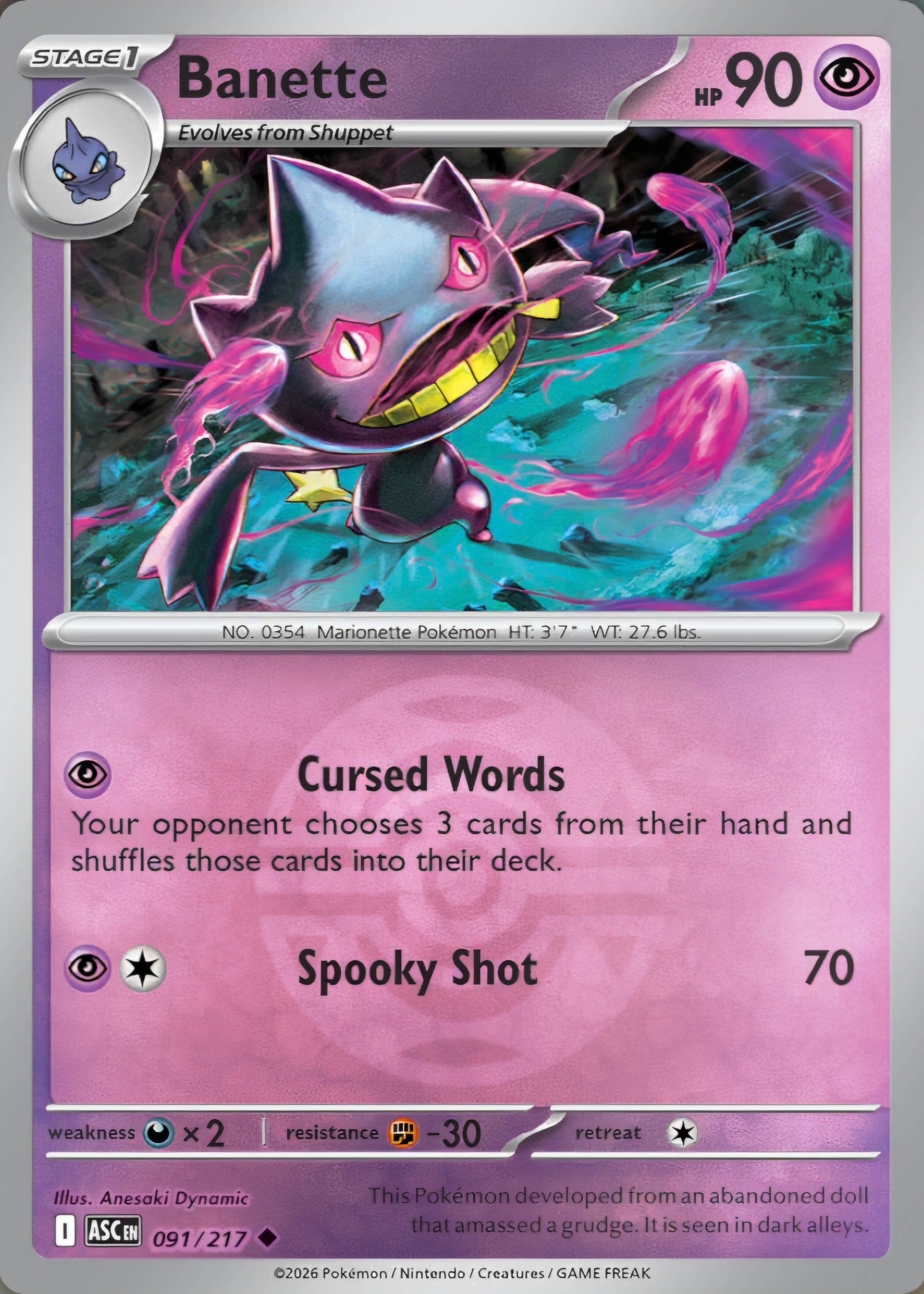 Banette 091/217 - Uncommon - Dusk Ball
