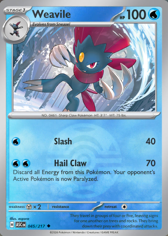 Weavile 045/217 - Uncommon - Dusk Ball