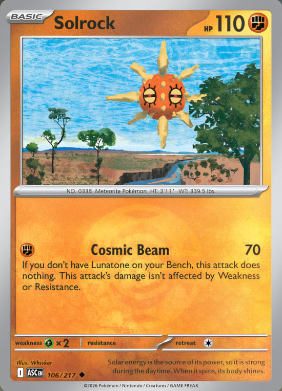 Solrock 106/217 - Uncommon - Dusk Ball