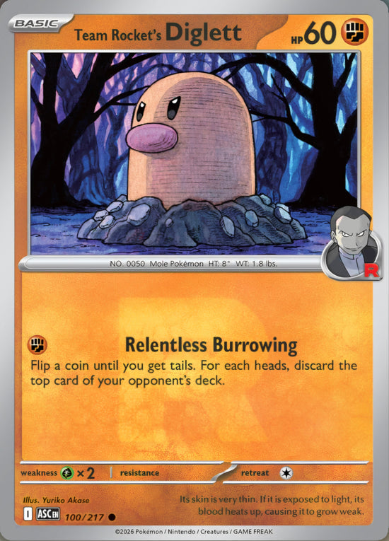 Team Rocket's Diglett 100/217 - Common - Team Rocket