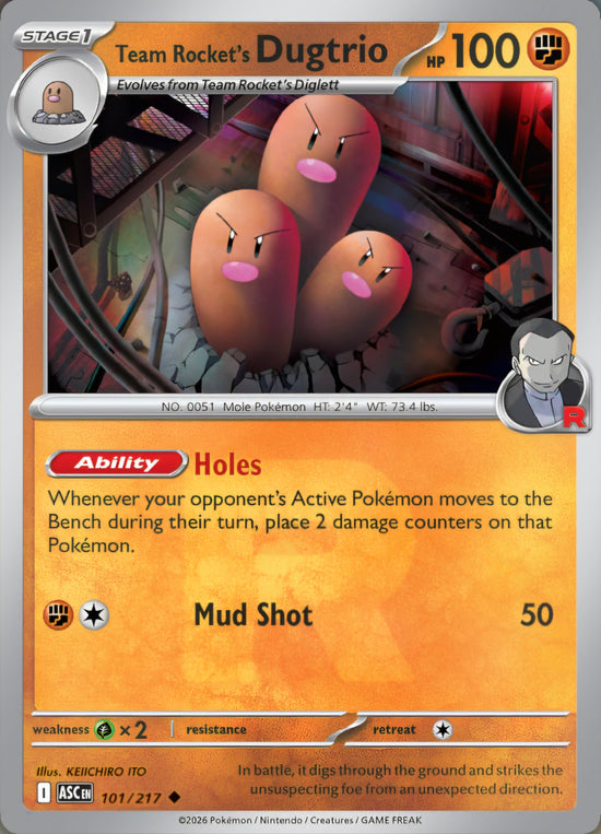 Team Rocket's Dugtrio 101/217 - Uncommon - Team Rocket