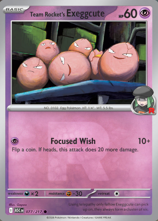 Team Rocket's Exeggcute 077/217 - Common - Team Rocket
