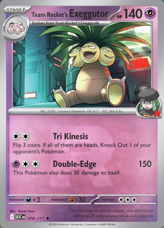 Team Rocket's Exeggutor 078/217 - Rare - Team Rocket