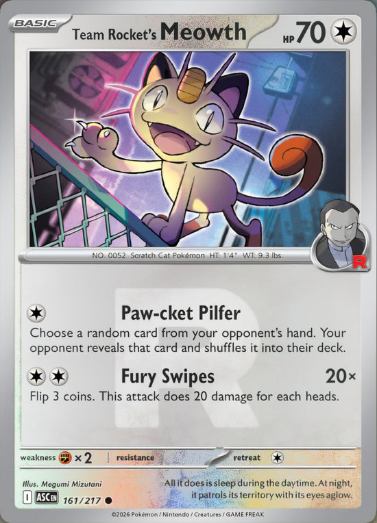 Team Rocket's Meowth 161/217 - Common - Team Rocket