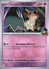 Team Rocket's Mimikyu 097/217 - Uncommon - Team Rocket