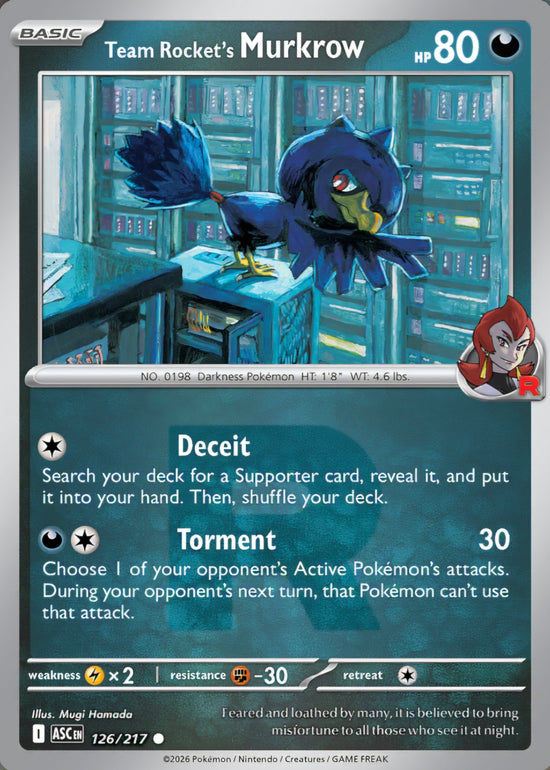 Team Rocket's Murkrow 126/217 - Common - Team Rocket
